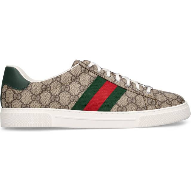 Men's Ace GG Crystal canvas trainer in green GG Crystal canvas | GUCCI® ZA